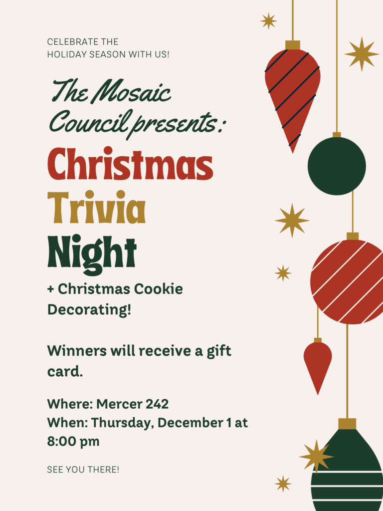 MOSAIC Christmas Trivia poster