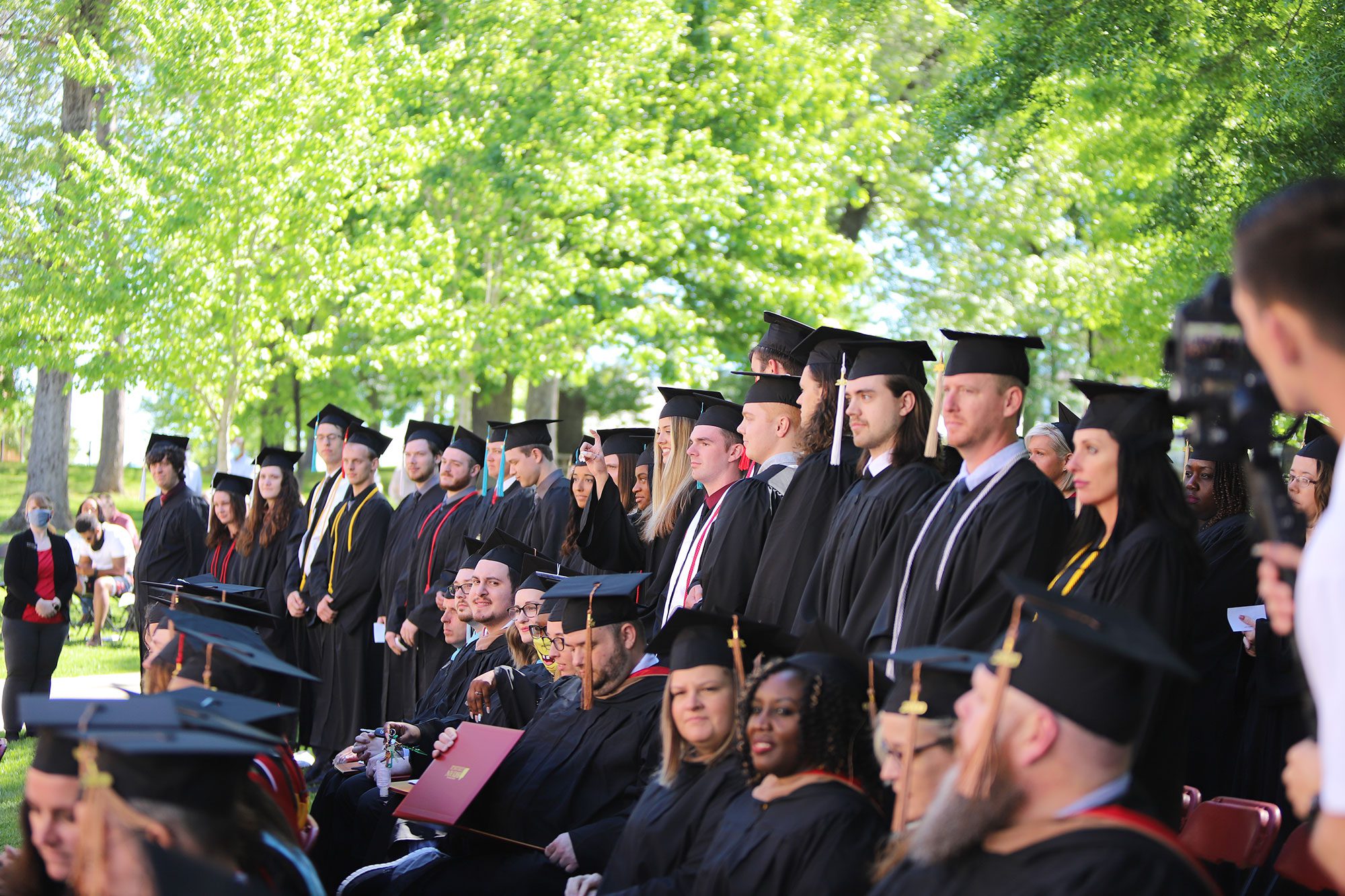 Commencement students